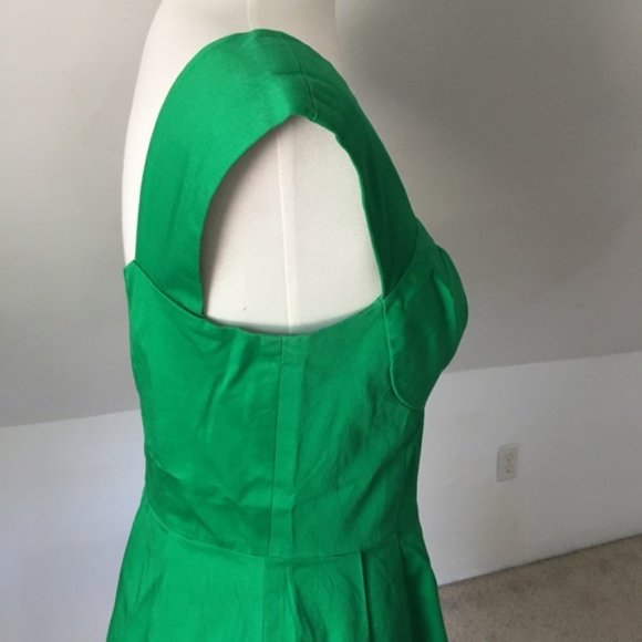 Calvin Klein Green Cap Sleeve Fit Flare Dress - Size 4